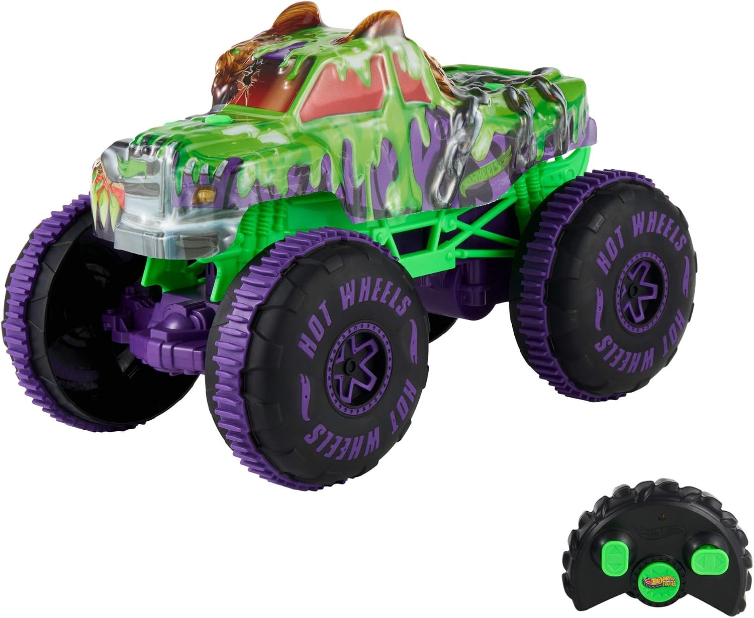 Mattel Hot Wheels - Τηλεκατευθυνόμενο Monster Trucks Mutant Chaos Wreckin’ Wolf RC Vehicle JMM77