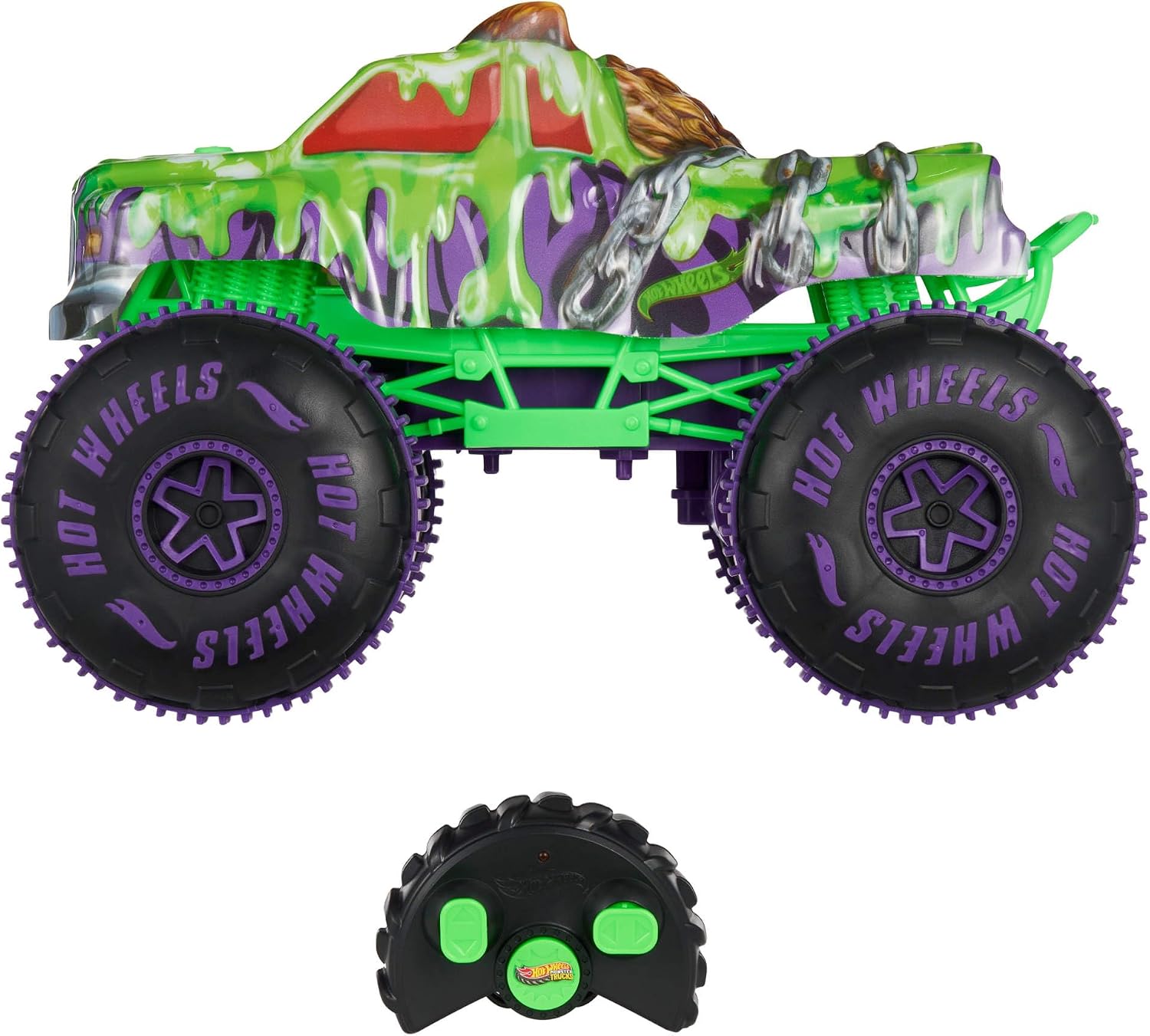 Mattel Hot Wheels - Τηλεκατευθυνόμενο Monster Trucks Mutant Chaos Wreckin’ Wolf RC Vehicle JMM77