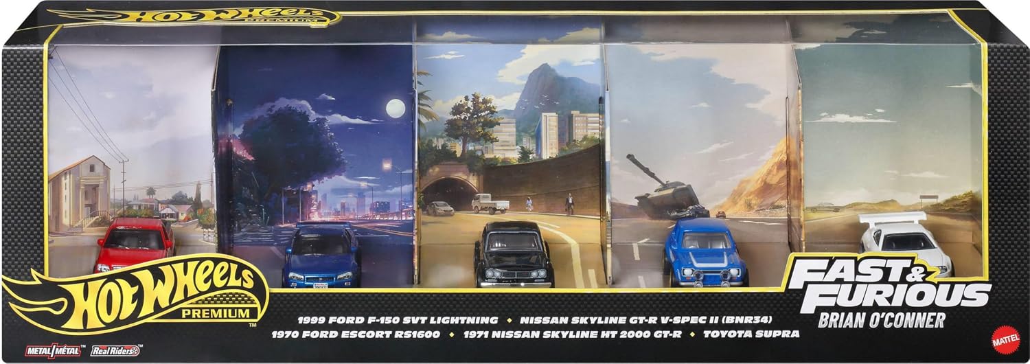 Mattel Hot Wheels - Premium, Fast & Furious, Bundle Of 5 JMN13