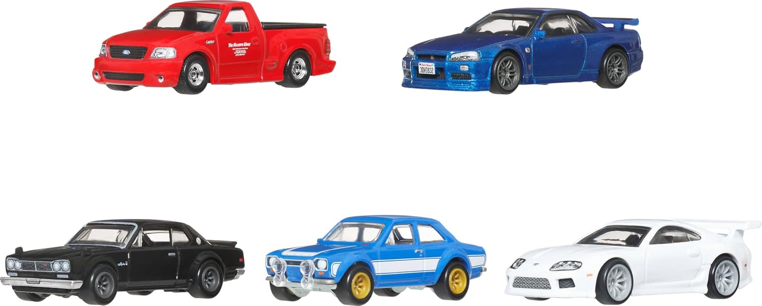 Mattel Hot Wheels - Premium, Fast & Furious, Bundle Of 5 JMN13