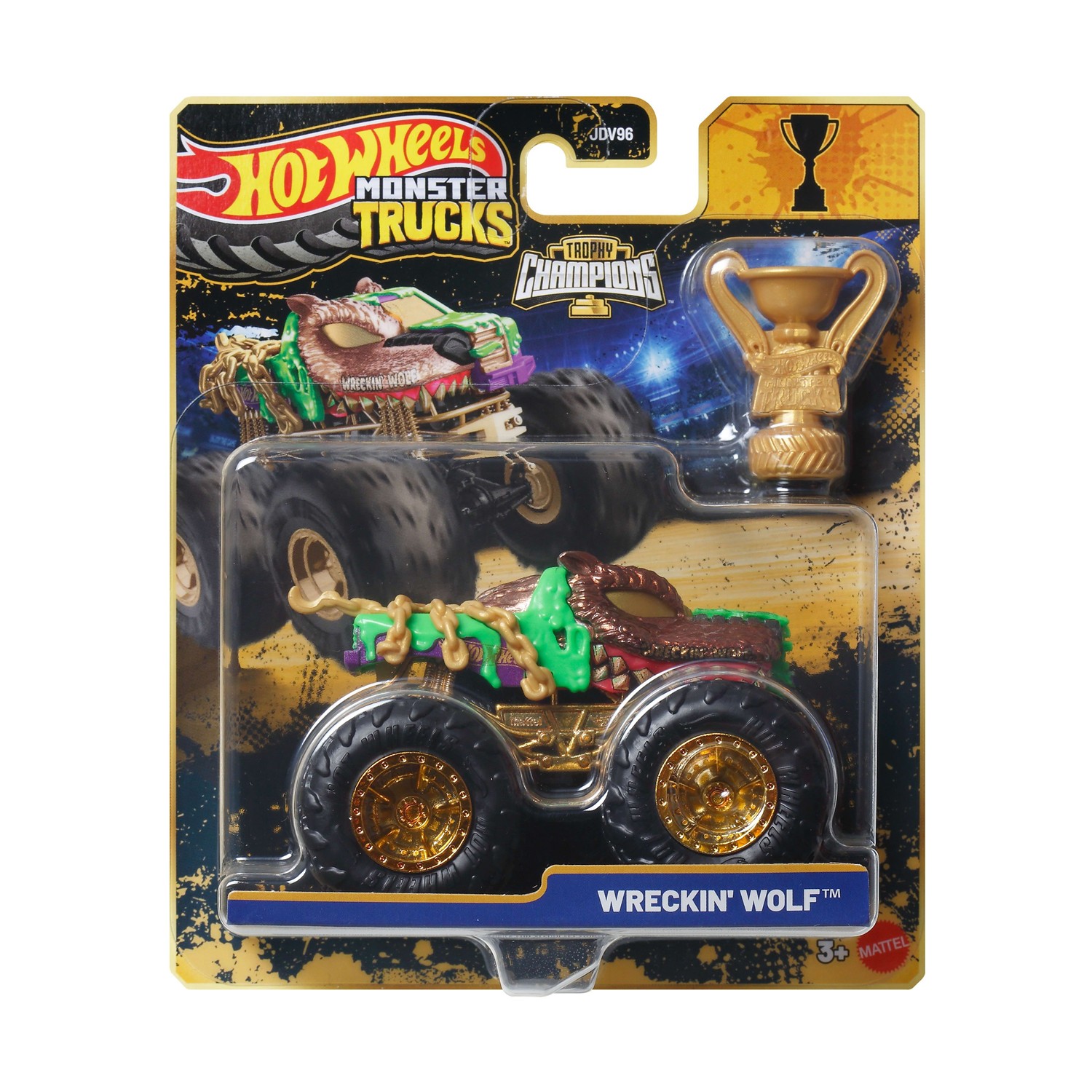 Mattel Hot Wheels - Monster Trucks, Trophy Champions, Wreckin Wolf JMV65 (JDV96)