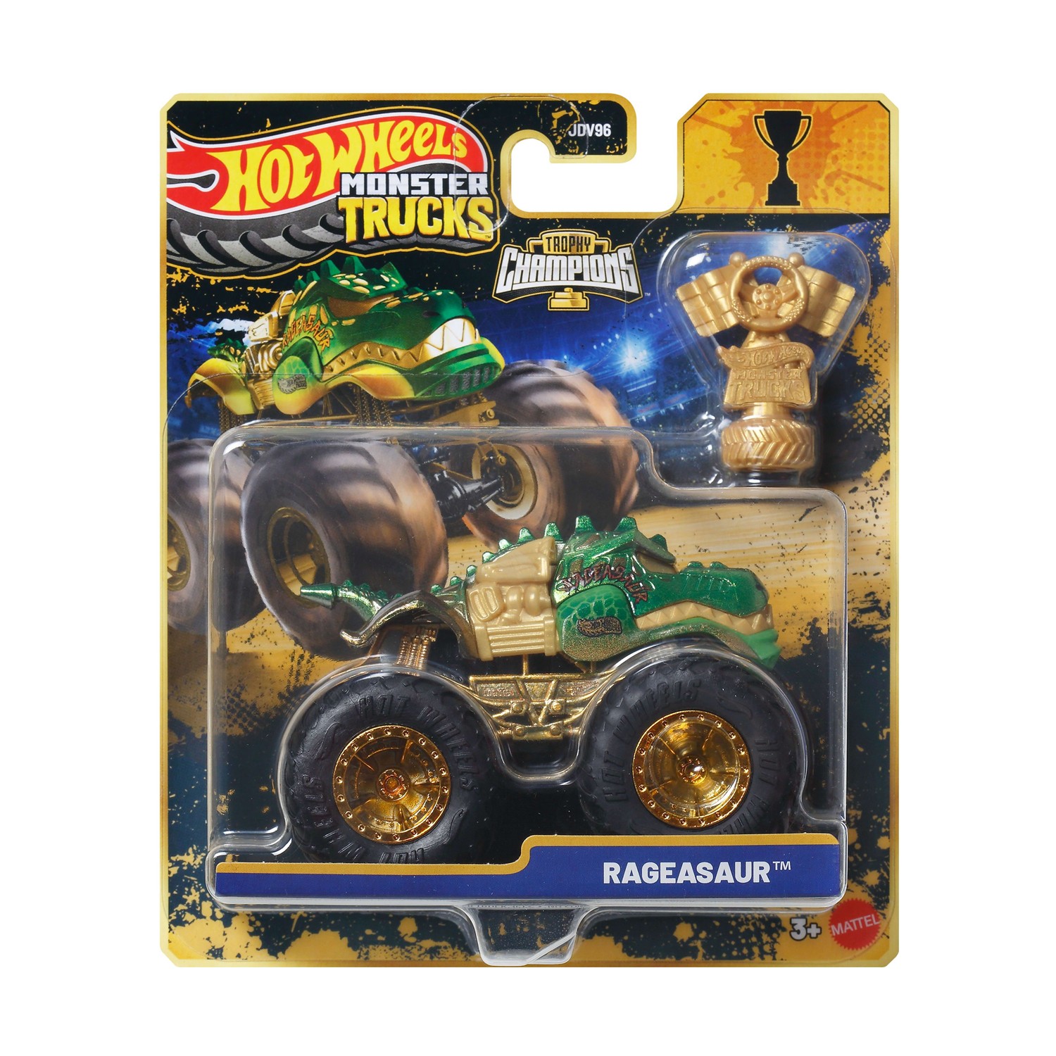 Mattel Hot Wheels - Monster Trucks, Trophy Champions, Rageasaur JMV72 (JDV96)