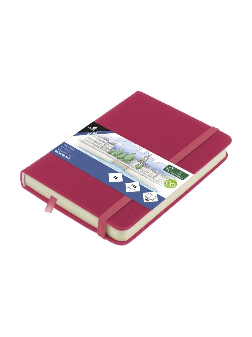 Kangaro - Sketchbook Με Σκληρό Εξώφυλλο Και Λάστιχο, Ruby A6 80 Φύλλα K-861271
