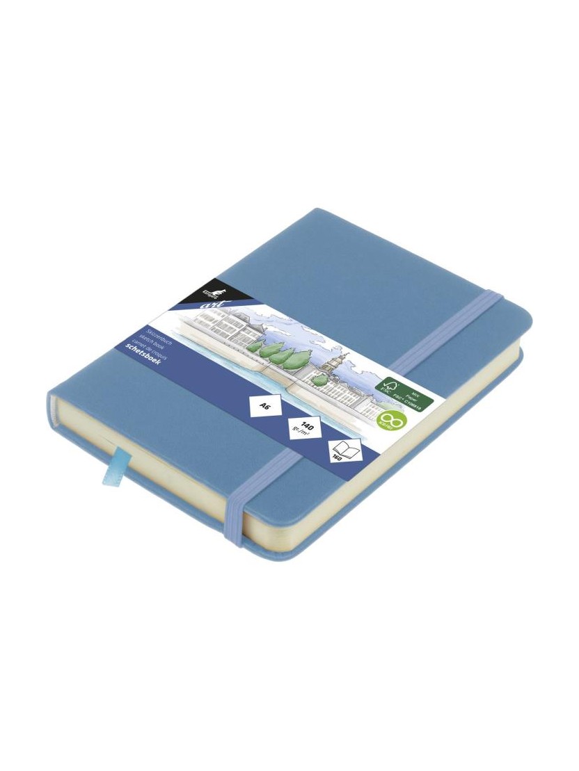 Kangaro - Sketchbook Με Σκληρό Εξώφυλλο Και Λάστιχο, Sky Blue A6 80 Φύλλα K-861275