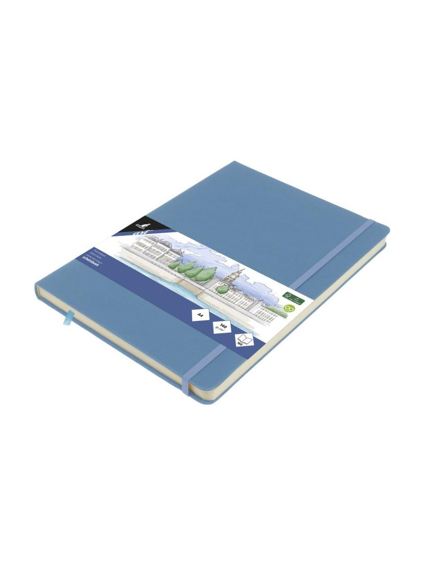 Kangaro - Sketchbook Με Σκληρό Εξώφυλλο Και Λάστιχο, Sky Blue A4 80 Φύλλα K-861335