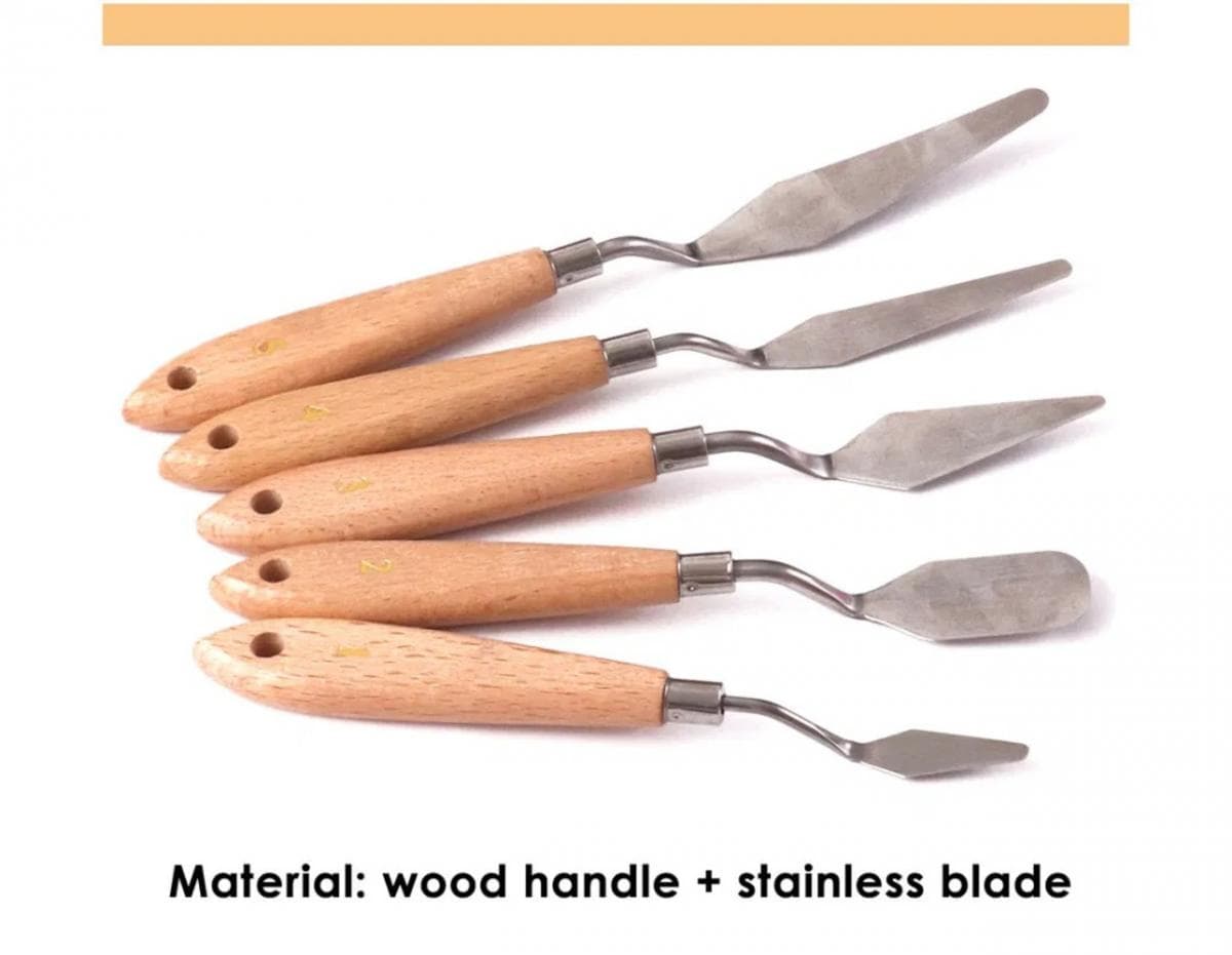 Foska - Σπάτουλες Ζωγραφικής Μεταλλικές Artist 5 Τεμάχια LB4006