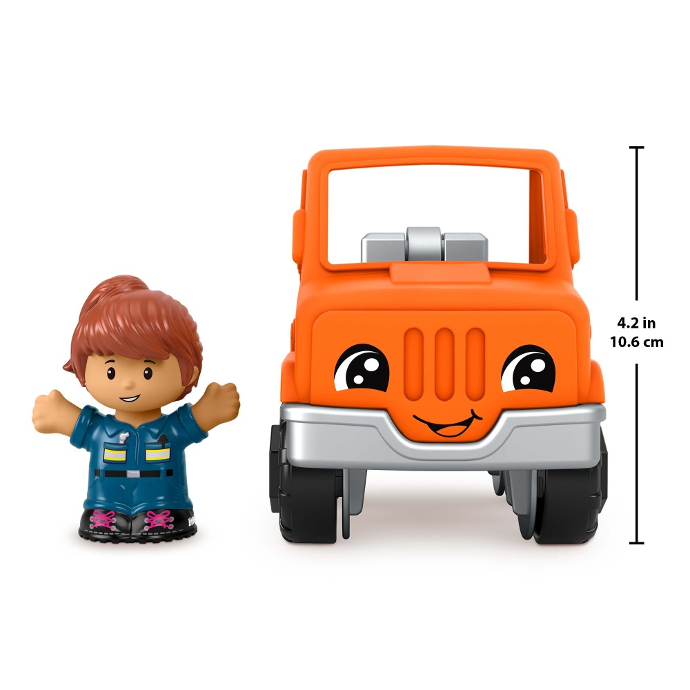 Fisher Price - Little People, Όχημα Με Φιγούρα, Orange Help And Go Truck HNJ29 (HPX84)