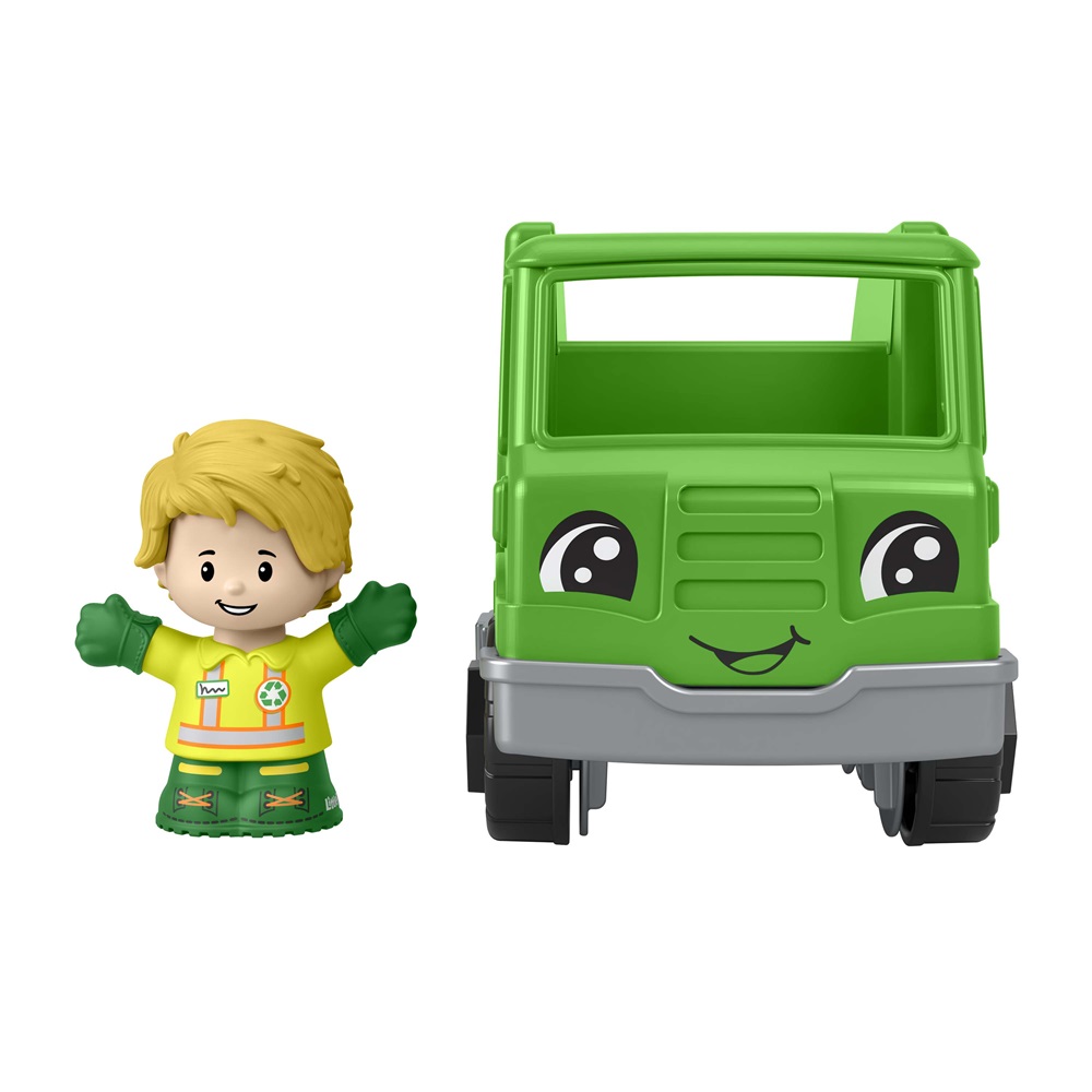 Fisher Price - Little People, Όχημα Με Φιγούρα, Recycling Truck HPX88 (HPX84)