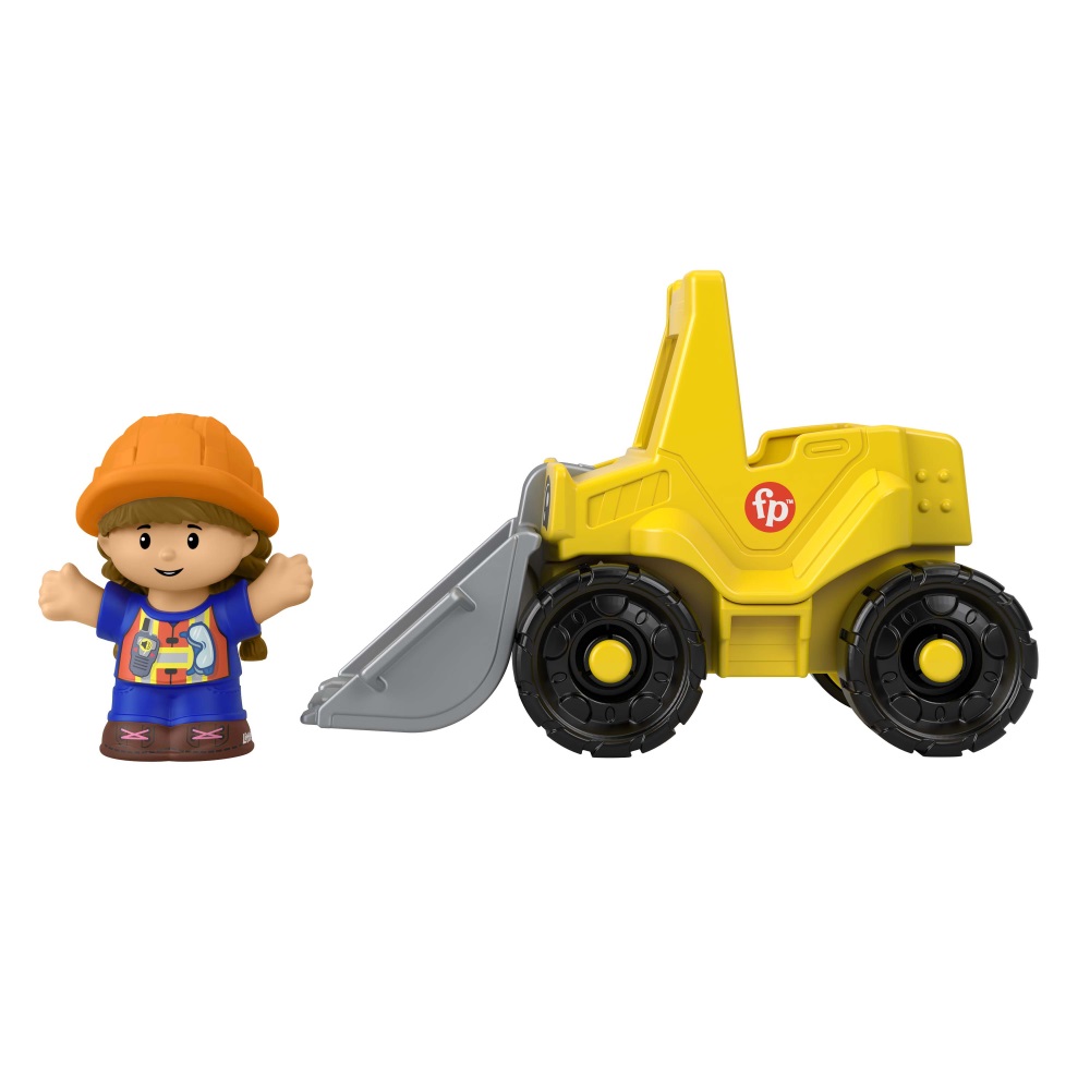 Fisher Price - Little People, Όχημα Με Φιγούρα, Yellow Bulldozer HPX89 (HPX84)