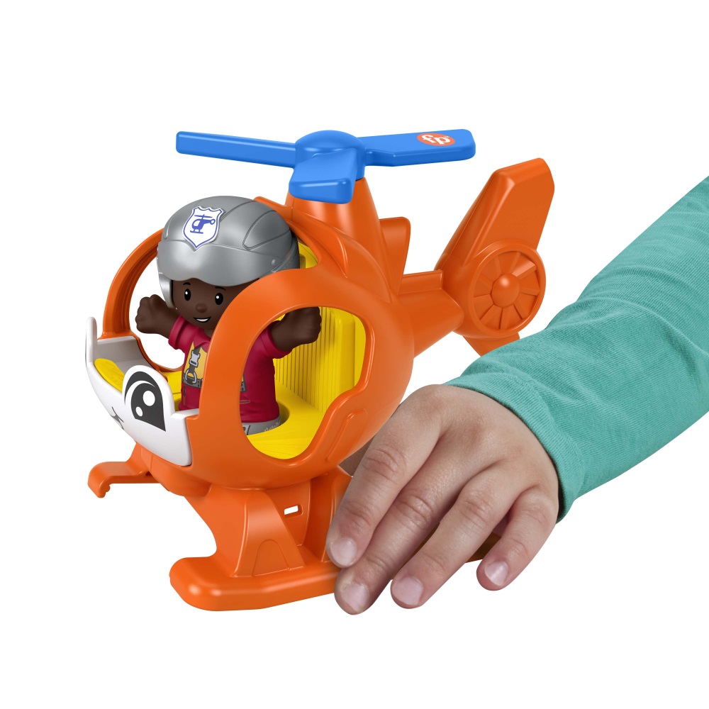 Fisher Price - Little People, Όχημα Με Φιγούρα, Orange Helicopter HPX90 (HPX84)