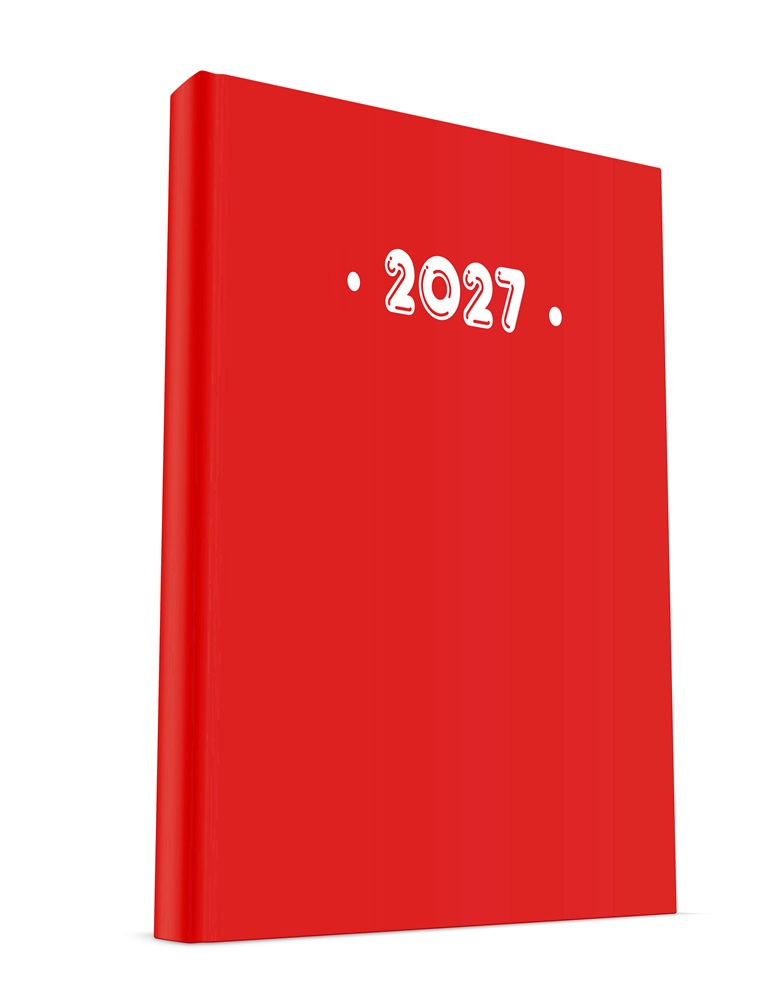 Υδρόγειος - Ημερήσιο Ημερολόγιο PVC 2027, Red 10x14 0336