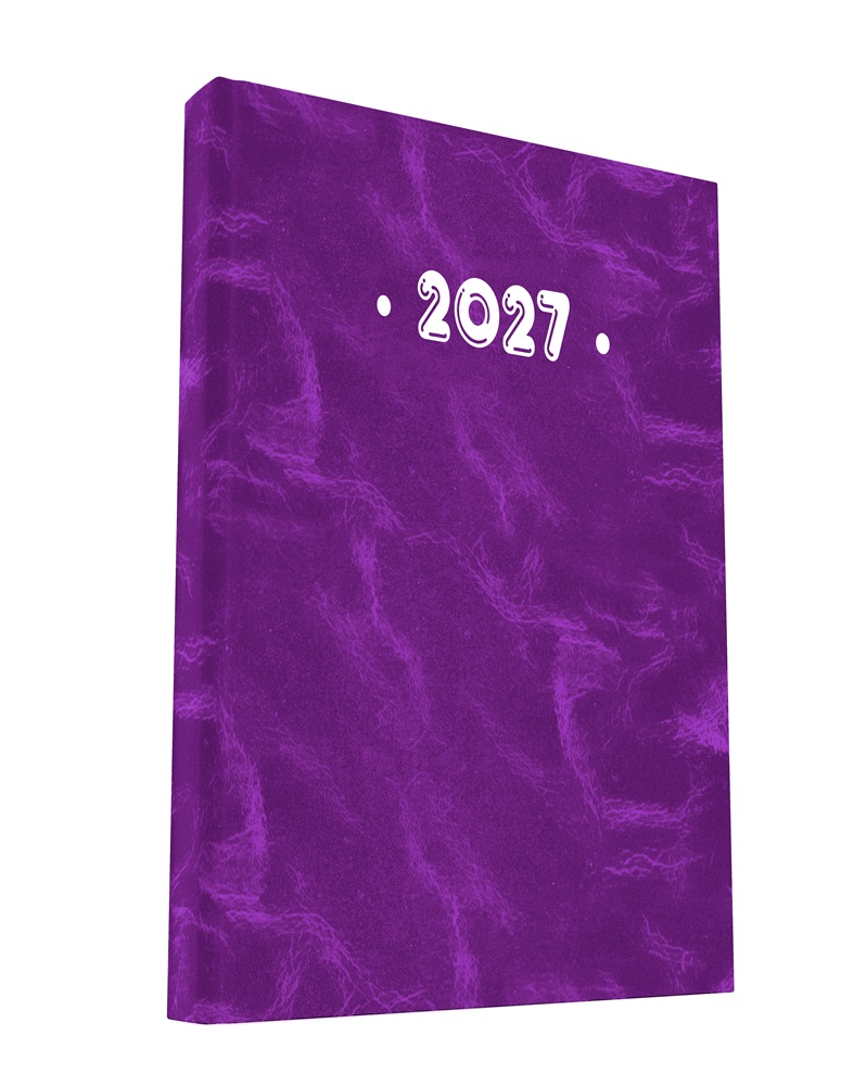Υδρόγειος - Ημερήσιο Ημερολόγιο PVC 2027, Marble Purple 17x24 0329