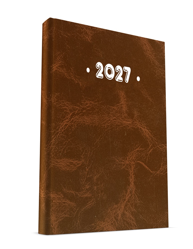 Υδρόγειος - Ημερήσιο Ημερολόγιο PVC 2027, Marble Brown 17x24 0329