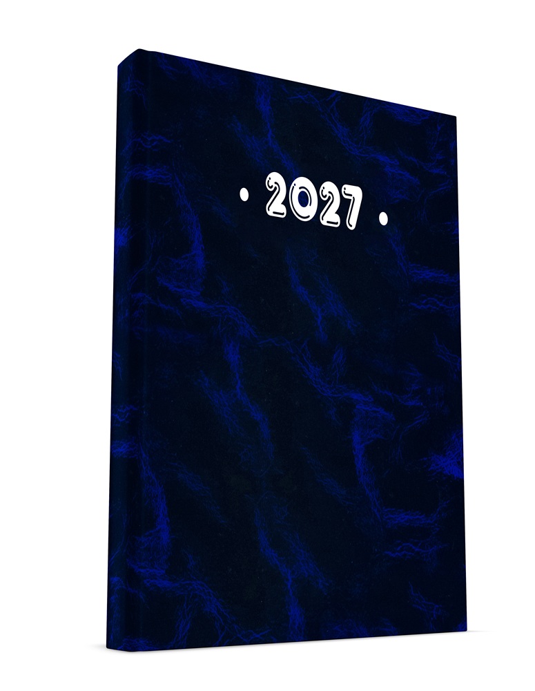 Υδρόγειος - Ημερήσιο Ημερολόγιο PVC 2027, Marble Dark Blue 21x29 1333