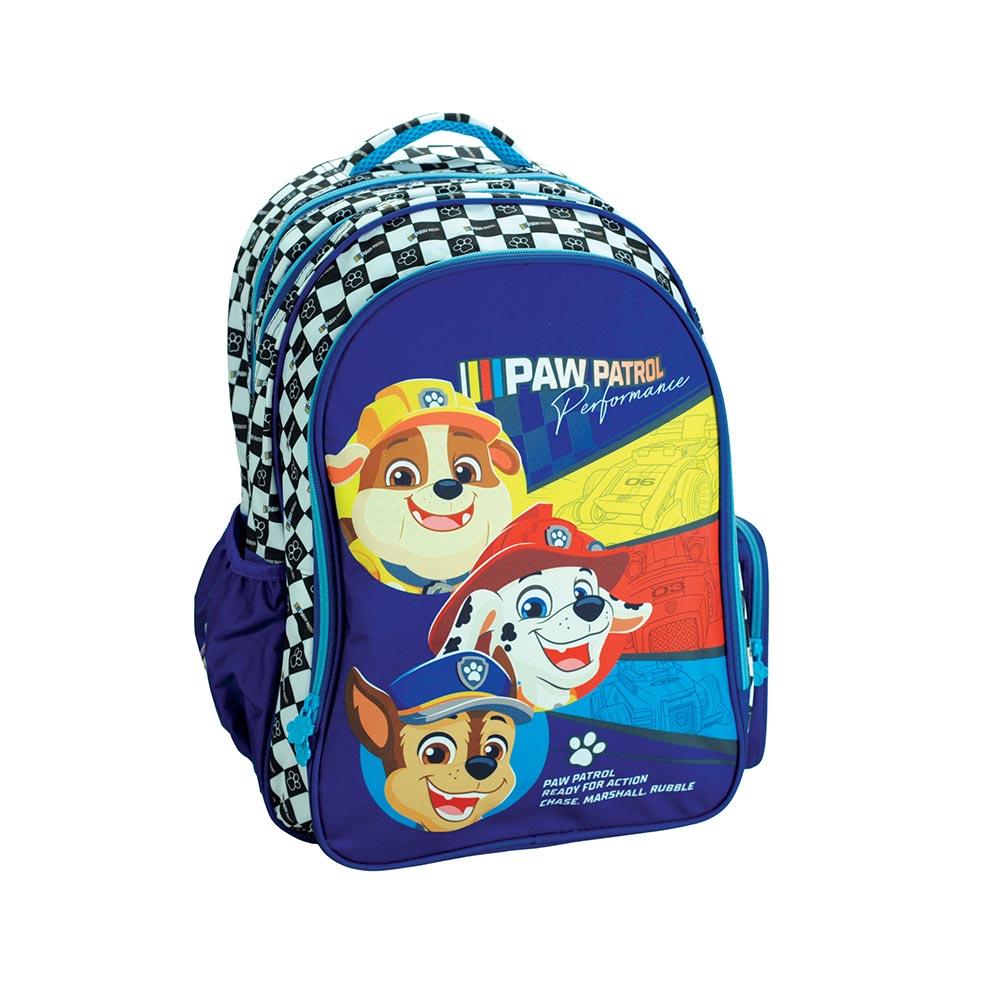 Gim – Τσάντα Πλάτης Οβάλ 3 Θήκες, Paw Patrol, Racing 334-68031