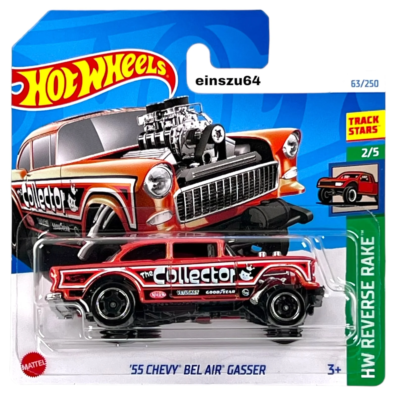 Mattel Hot Wheels - Αυτοκινητάκι HW Reserve Rake , '55 Chevy Bel Air Gasser 2024 (2/5) HTB90 (5785)