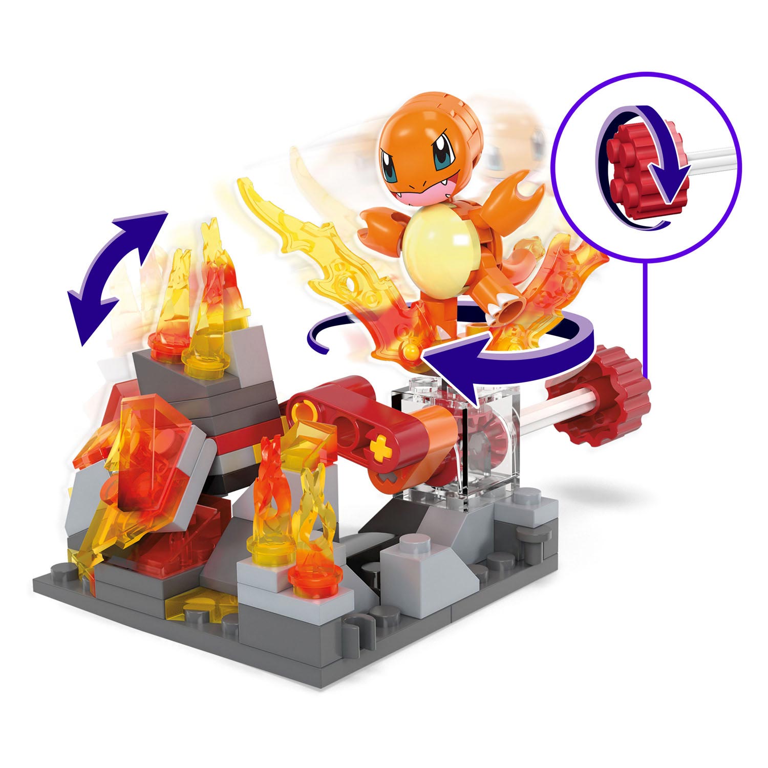 Mattel - Mega Pokemon, Charmanders Fire-Type Spin  ΗΤΗ86 (HDL75)