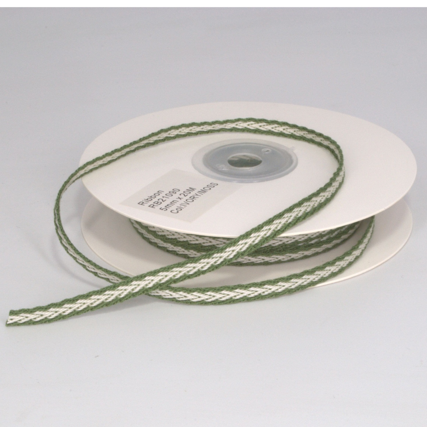 Kyriacou - Φακαρόλα Δίχρωμη 5mmX20M, Ivory / Green Olive RB21090X-XX5X20-0264XX Kyriacou - Φακαρόλα Δίχρωμη 5mmX20M, Ivory / Green Olive RB21090X-XX5X20-0264XX