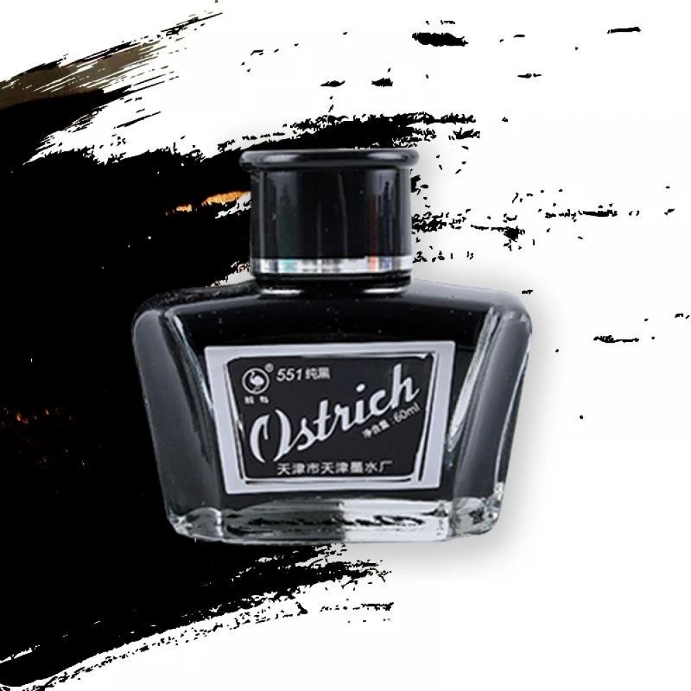 Ostrich - Μελάνι Καλλιγραφίας, Μαύρο 60ml SH022001