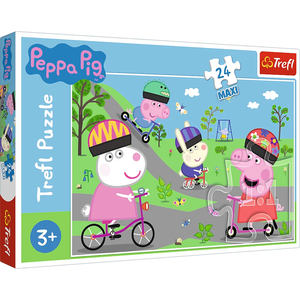 Trefl - Puzzle Maxi, Peppa Pig's Active Day 24 Pcs 14330