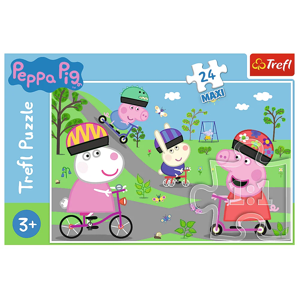 Trefl - Puzzle Maxi, Peppa Pig's Active Day 24 Pcs 14330