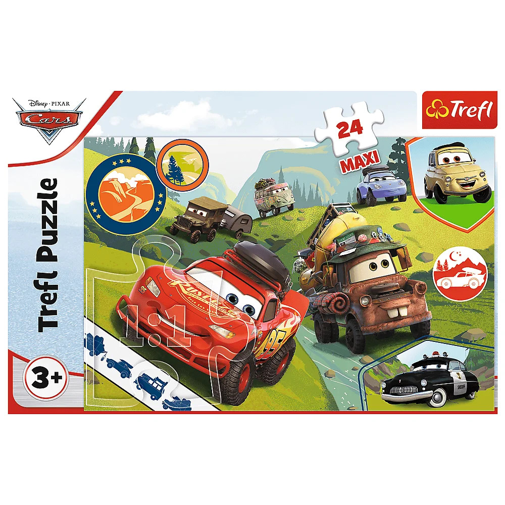 Trefl - Puzzle Maxi, Happy Cars 24 Pcs 14352