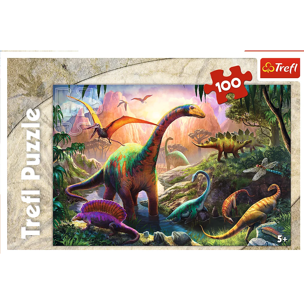 Trefl - Puzzle Dinosaurs' Land 100 Pcs 16277