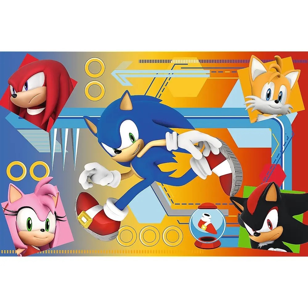 Trefl - Puzzle, Sonic In Action 60 Pcs 17387