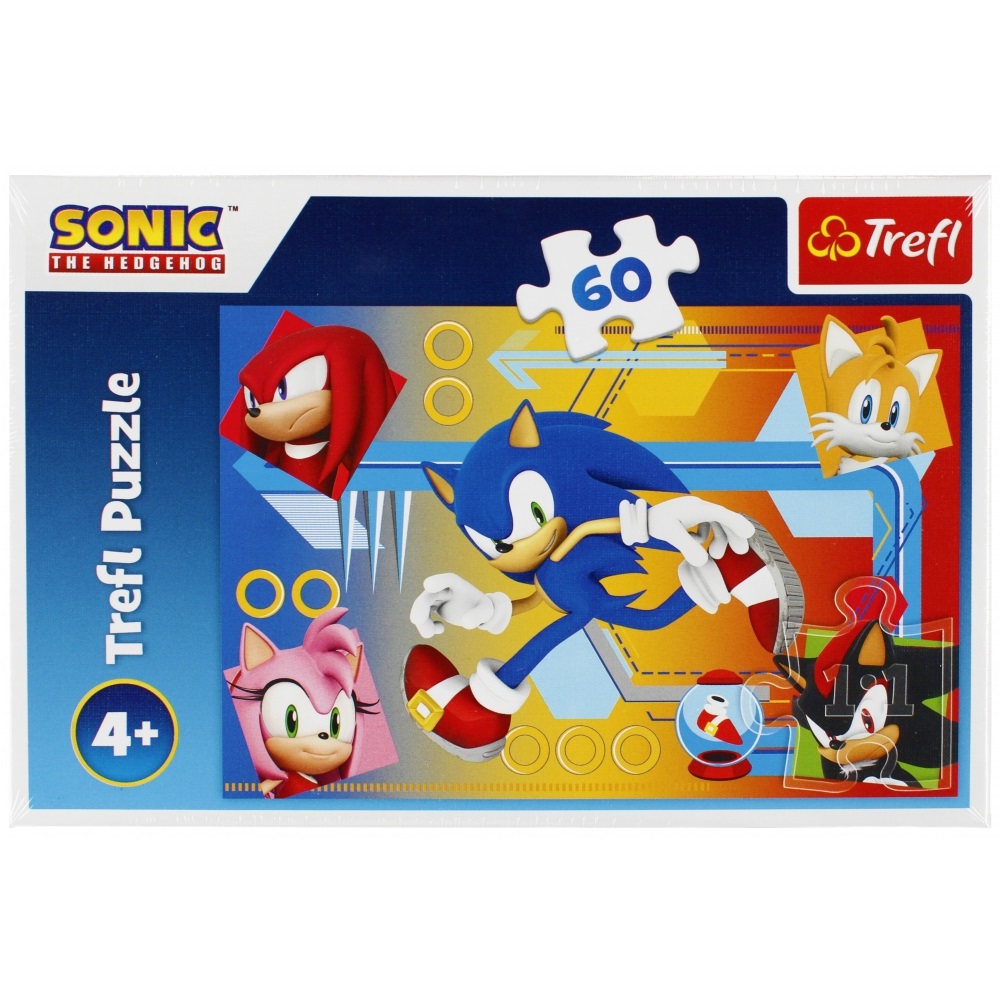 Trefl - Puzzle, Sonic In Action 60 Pcs 17387