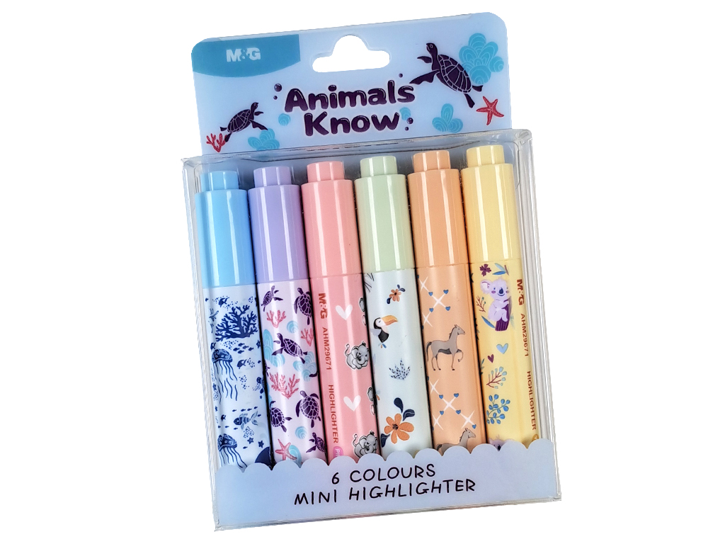 M&G - Μαρκαδόρος Υπογράμμισης Mini, Animals Know 6 Τμχ AHM29671 M&G - Μαρκαδόρος Υπογράμμισης Mini, Animals Know 6 Τμχ AHM29671