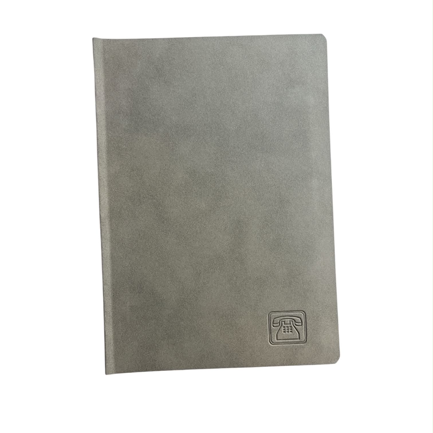 Adbook - Τηλεφωνικό Ευρετήριο Laminated, 14x21 cm 128 Φύλλα, Stone Grey E-9011