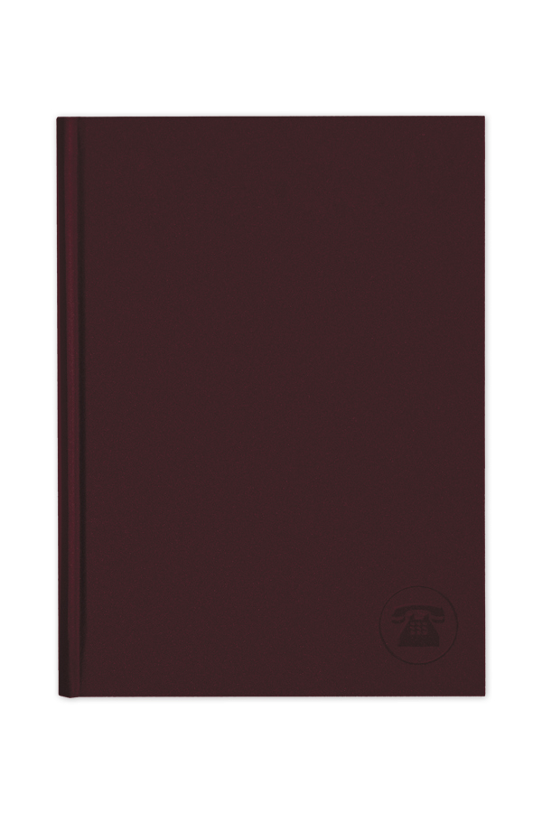 Adbook - Τηλεφωνικό Ευρετήριο Simple, 12x22 cm 100 Σελίδες, Bordeaux E-1004