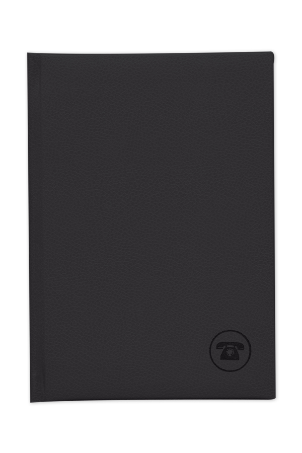 Adbook - Τηλεφωνικό Ευρετήριο Laminated, 7x11 cm 100 Σελίδες, Black E-1003