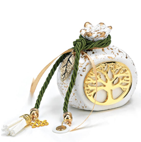 Adorex - Γούρι Κεραμικό Ρόδι Με Plexi Δέντρο EG-22243