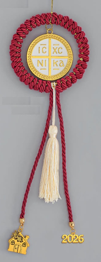 Adorex - Κρεμαστό Γούρι Στεφάνι Και Κωνσταντινάτο EG-23246