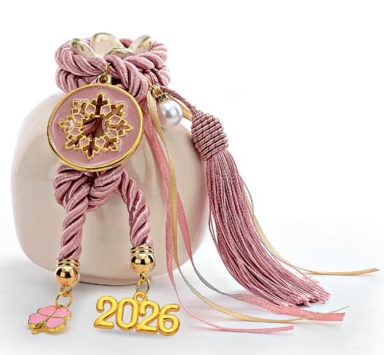 Adorex - Γούρι Κεραμικό Ρόδι Με Χιονονιφάδα Με Σμάλτο EG-23395