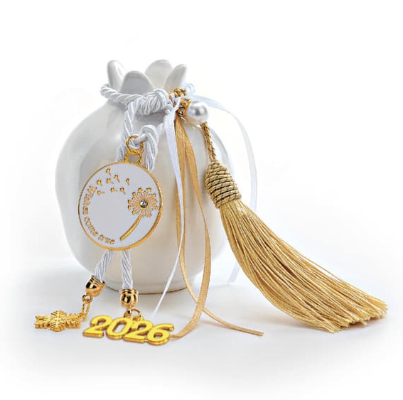 Adorex - Γούρι Κεραμικό Ρόδι Με Κύκλο Με Σμάλτο & Ευχή EG-23397