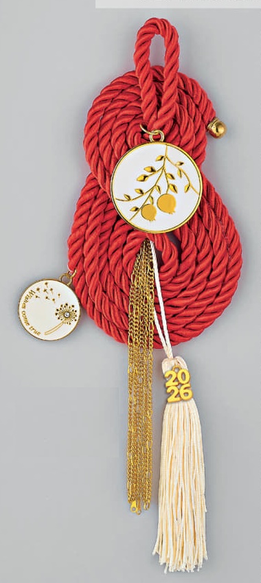 Adorex - Κρεμαστό Γούρι Με Μεταλλικό Στρογγυλό Με Ρόδια EG-24083