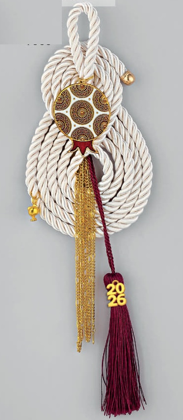 Adorex - Κρεμαστό Γούρι Με Μεταλλικό Ρόδι Με Σμάλτο EG-24096