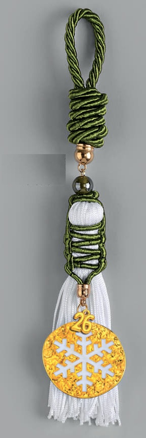 Adorex - Γούρι Με Μεταλλικό Χρυσό Με Χιονονιφάδα EG-25097