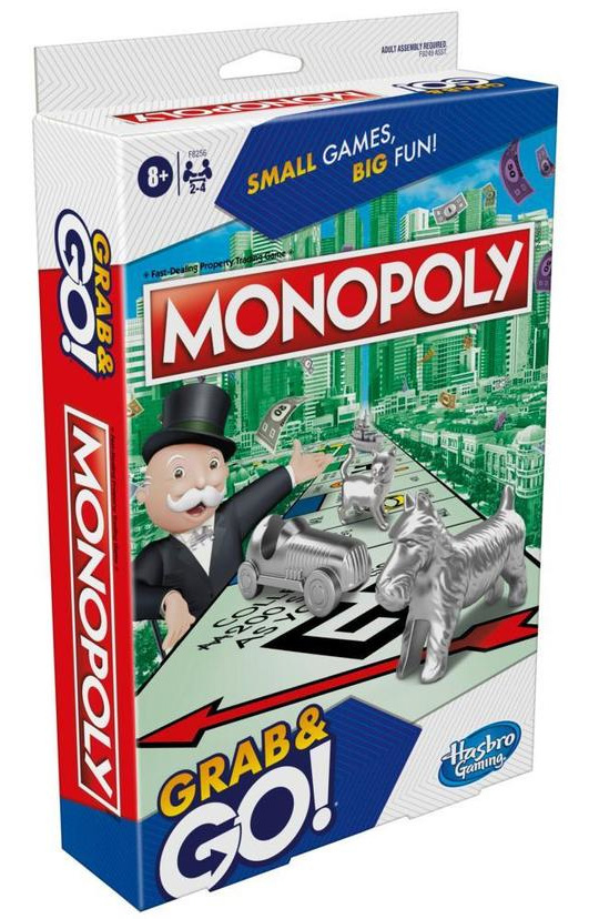 Hasbro - Επιτραπέζιο - Grab And Go, Monopoly F8256