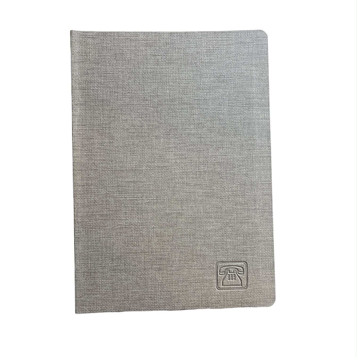 Adbook - Τηλεφωνικό Ευρετήριο Laminated, 14x21 cm 128 Φύλλα, Ash Grey E-9011