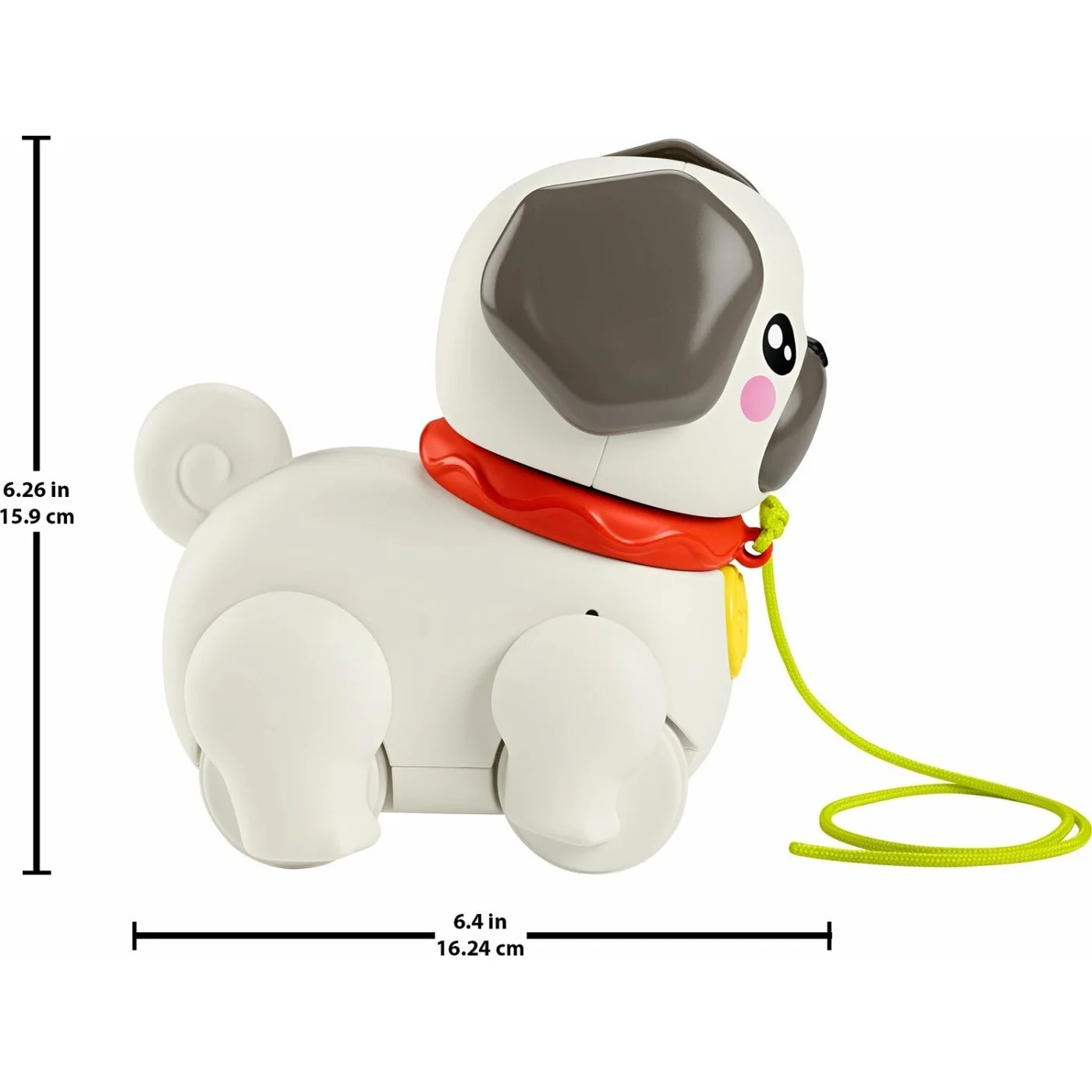 Fisher Price - Συρρόμενο Σκυλάκι Pug Παιχνίδι Με Σχοινάκι Για Τράβηγμα HTW94