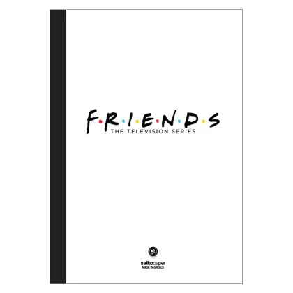 Salko Paper - Τετράδιο Κολλητό Friends, 21x29 cm, 64 Φύλλα Ριγέ, Λευκό 5017