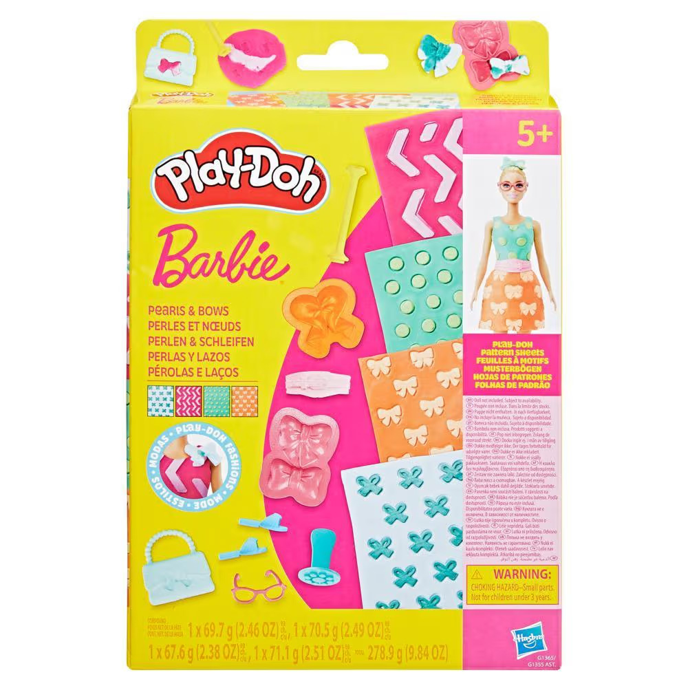 Hasbro Play Doh - Barbie Designer Patterns Packs Pearls And Bows G1365 (G1355)