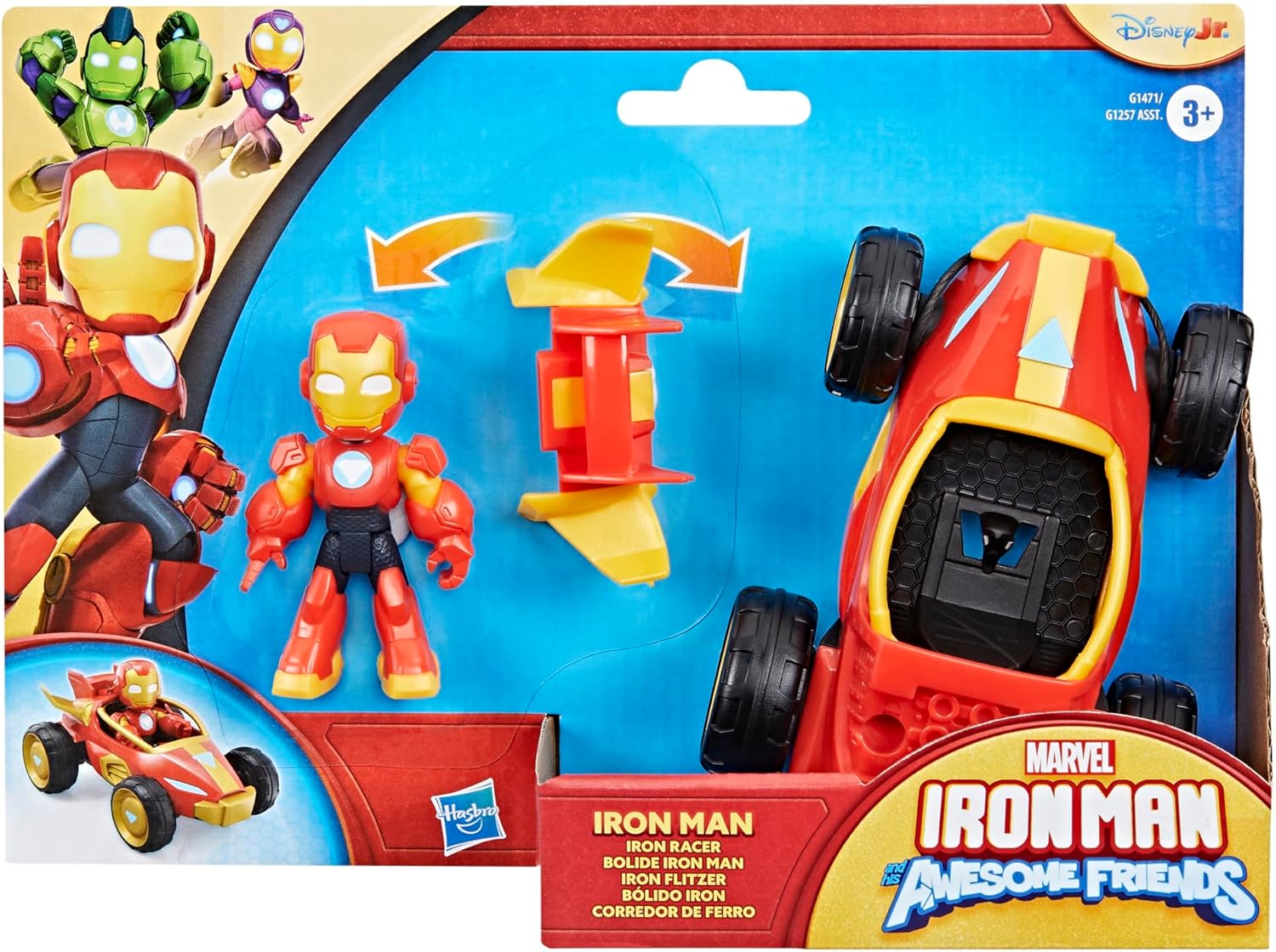 Hasbro - Iron Man Αnd His Awesome Friends Marvel, Iron Racer G1471 (G1257)