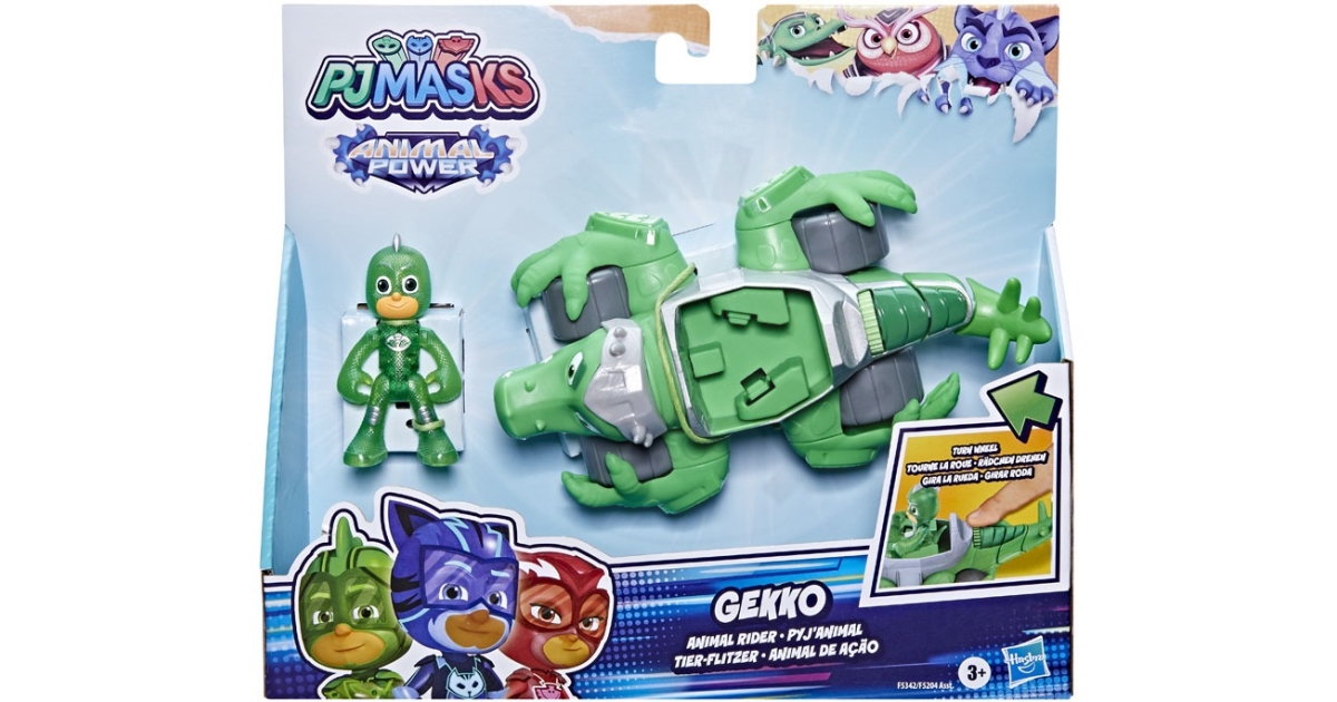 Hasbro Pj Masks - Φιγούρα & Όχημα, Animal Rider, Gekko F5342 (F5204)