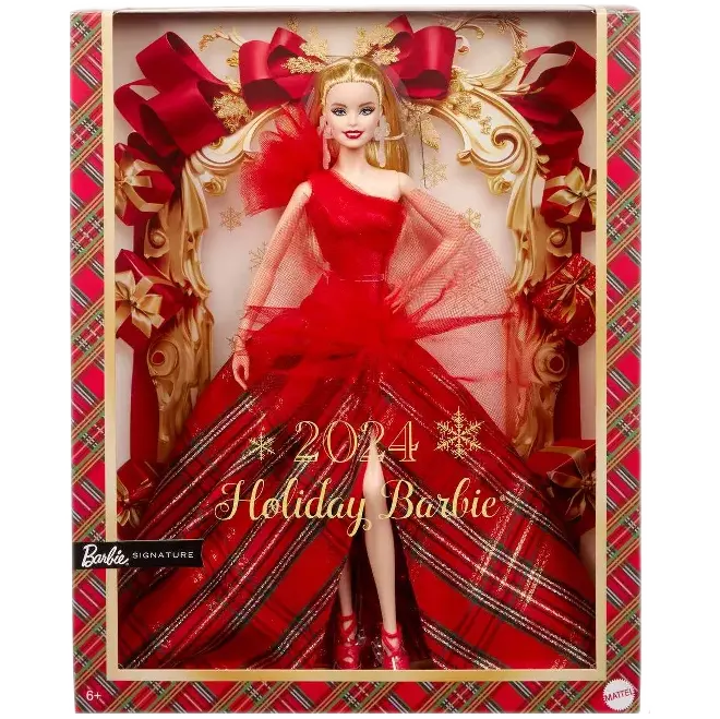 Mattel Barbie - Συλλεκτική Barbie, 2024 Holiday Barbie Fashion Doll HRM61