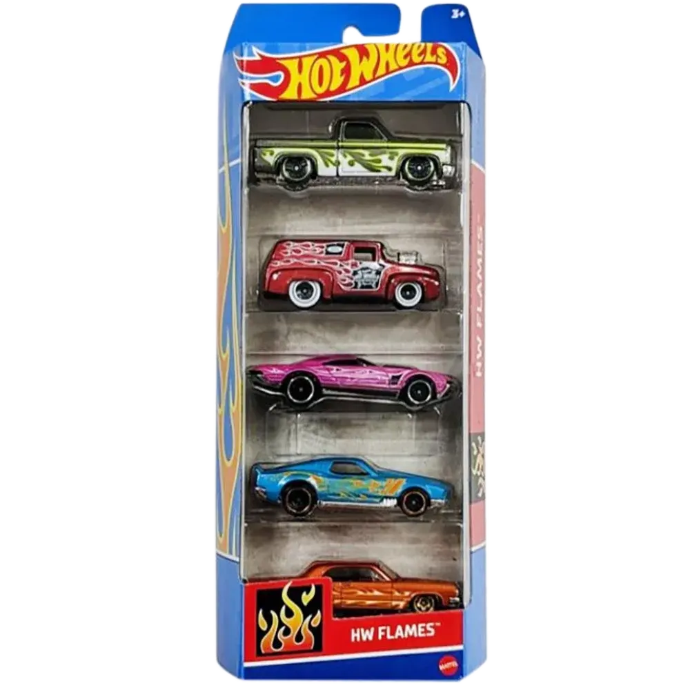 Mattel Hot Wheels – Αυτοκινητάκια 1:64 Σετ Των 5, HW Flames HTV47 (01806)