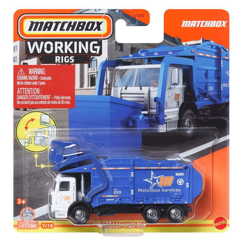 Mattel Matchbox - Working Rigs,International  Garbage King XL™ (7/16) HVV12 (N3242)